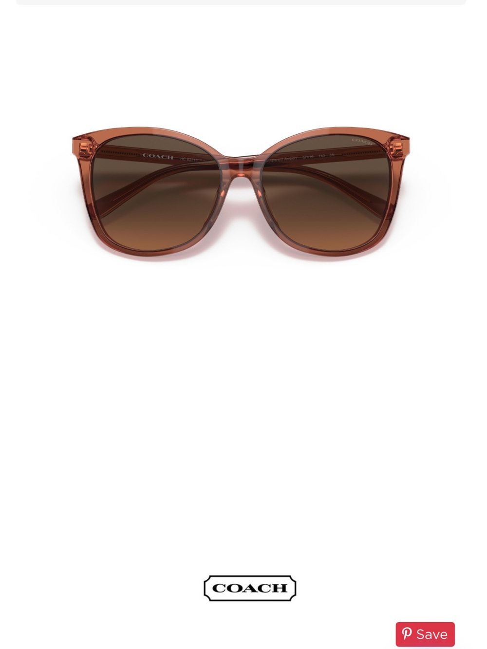 Coach Women's Ginger Brown Frame Sunglasses with Brown Gradient Lenses